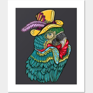 Steampunk Macaw Posters and Art